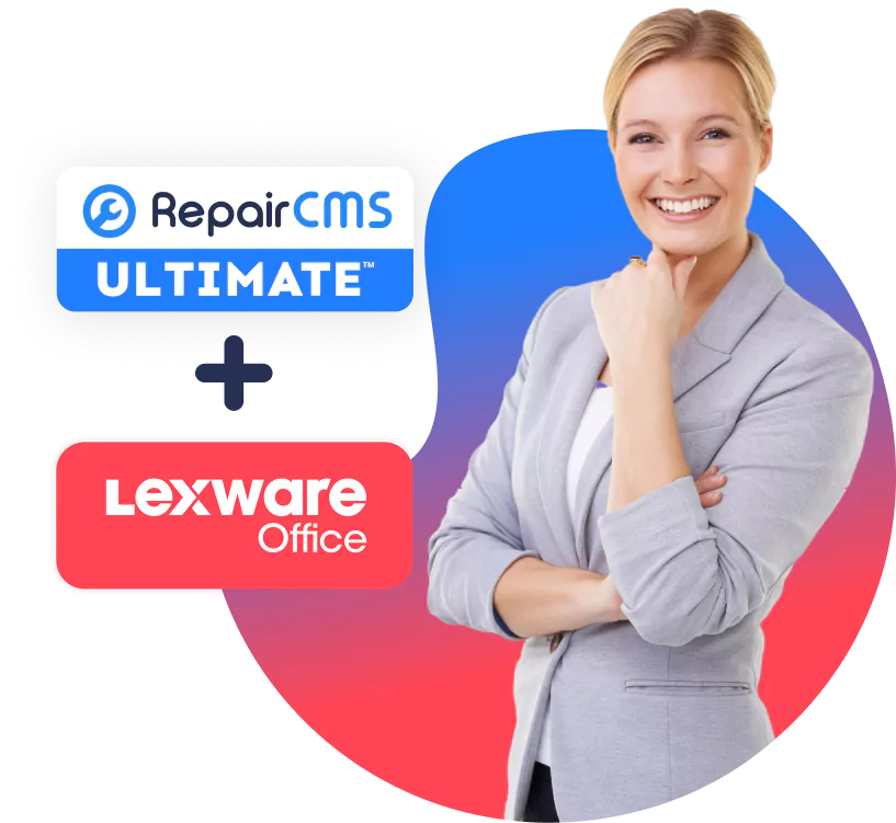 Leware office und RepairCMS Reparatur Management Schnittstelle für die Buchhaltung