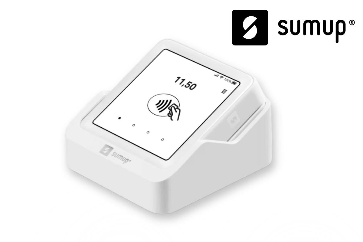 SumUp Solo Terminal mit RepairCMS Kasse, kontaktlose Kartenzahlung